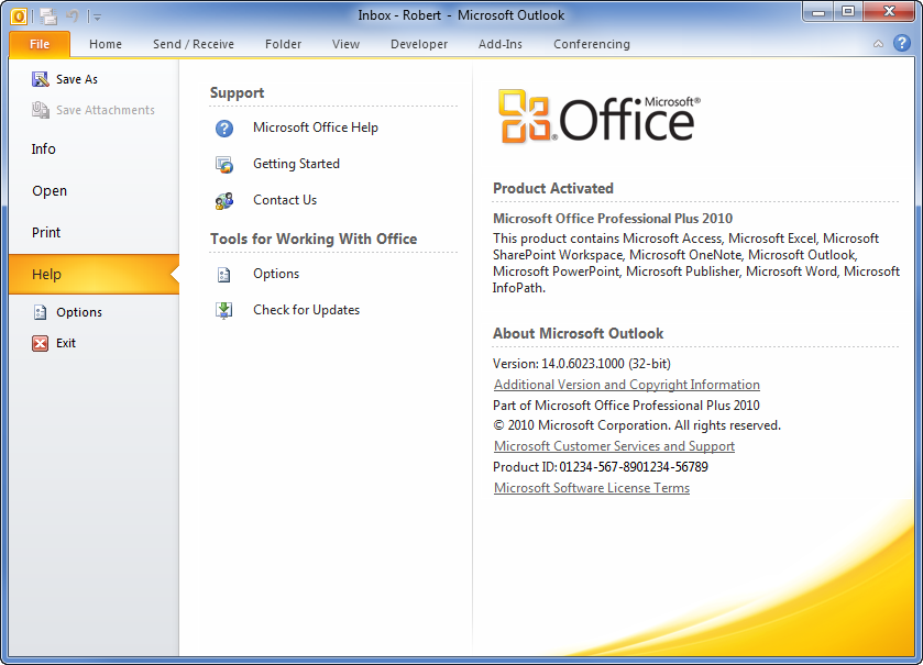 How to check office 2010 serial key for microsoft